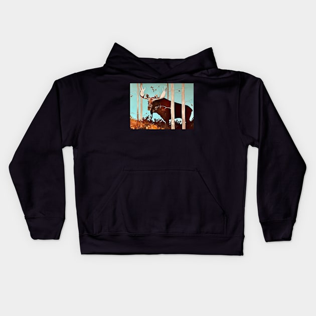 siluman cow Kids Hoodie by hortonfineart